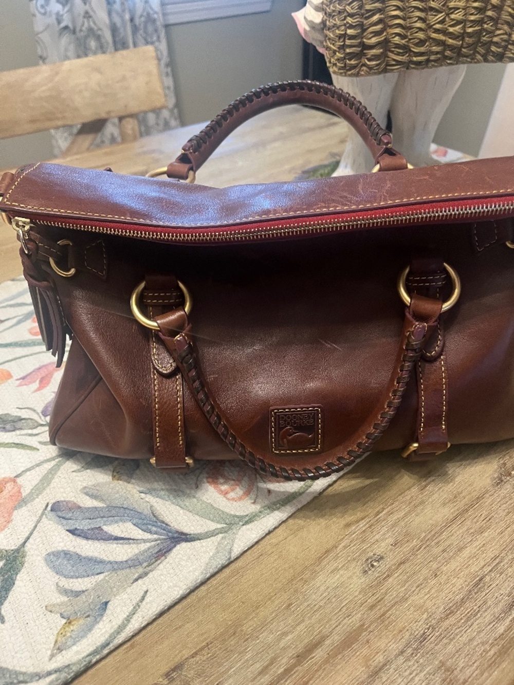Dooney  & Bourge Leather Cognac Bag